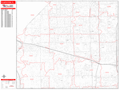 Plantation Digital Map Red Line Style