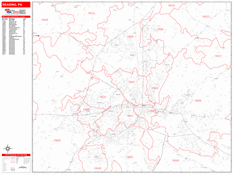 Reading Digital Map Red Line Style