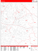 Reston Digital Map Red Line Style