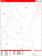 Revere Digital Map Red Line Style