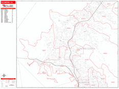 Richmond Digital Map Red Line Style