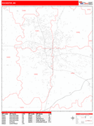 Rochester Digital Map Red Line Style