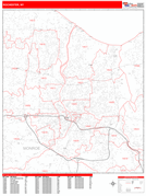 Rochester Digital Map Red Line Style