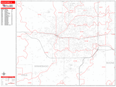 Rockford Digital Map Red Line Style