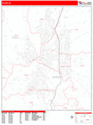 Salem Digital Map Red Line Style