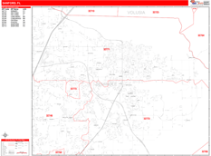 Sanford Digital Map Red Line Style