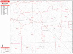 Southfield Digital Map Red Line Style