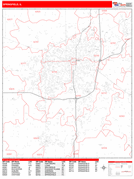 Springfield Digital Map Red Line Style