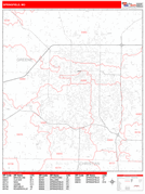 Springfield Digital Map Red Line Style