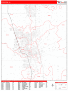 Stockton Digital Map Red Line Style