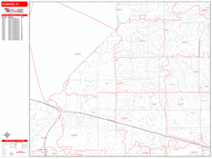 Sunrise Digital Map Red Line Style