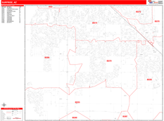 Surprise Digital Map Red Line Style