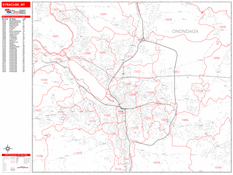Syracuse Digital Map Red Line Style