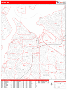 Tacoma Digital Map Red Line Style