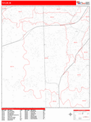 Taylor Digital Map Red Line Style