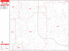 Taylorsville Digital Map Red Line Style