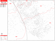 Temecula Digital Map Red Line Style
