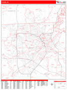 Toledo Digital Map Red Line Style