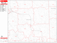 Troy Digital Map Red Line Style