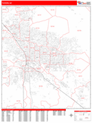 Tucson Digital Map Red Line Style