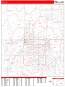 Tulsa Digital Map Red Line Style