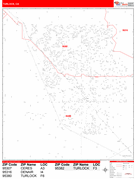 Turlock Digital Map Red Line Style