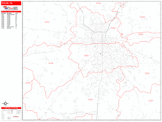 Tyler Digital Map Red Line Style