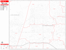 Upland Digital Map Red Line Style