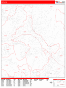 Vista Digital Map Red Line Style