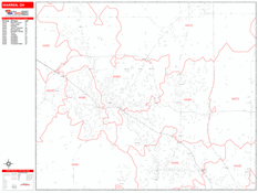 Warren Digital Map Red Line Style