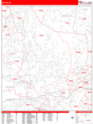 Wayne Digital Map Red Line Style