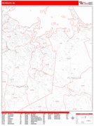 Weymouth Digital Map Red Line Style