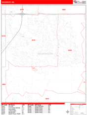 Woodbury Digital Map Red Line Style