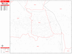 Yakima Digital Map Red Line Style