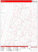 Yonkers Digital Map Red Line Style