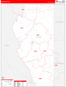 Adams County, WI Digital Map Red Line Style