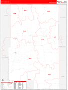 Aitkin County, MN Digital Map Red Line Style