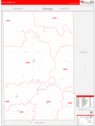 Alfalfa County, OK Digital Map Red Line Style