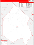 Alpine County, CA Digital Map Red Line Style