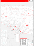 Anoka County, MN Digital Map Red Line Style