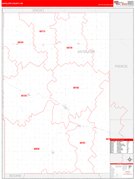 Antelope County, NE Digital Map Red Line Style