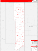 Apache County, AZ Digital Map Red Line Style