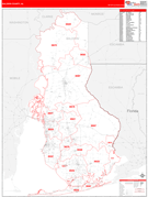 Baldwin County, AL Digital Map Red Line Style