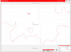 Banner County, NE Digital Map Red Line Style