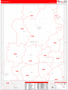 Benton County, IA Digital Map Red Line Style