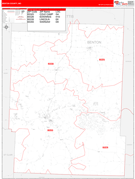 Benton County, MO Digital Map Red Line Style