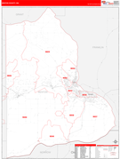 Benton County, WA Digital Map Red Line Style