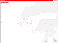 Bethel Borough (County), AK Digital Map Red Line Style