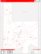 Bonner County, ID Digital Map Red Line Style