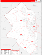 Boone County, KY Digital Map Red Line Style